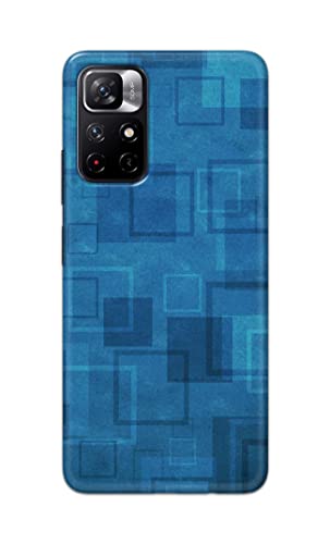 Image of Printed Hard Back Cover Case for Mi Redmi Note 11T 5G | Mi Redmi Note 11S 5G Back Cover (Plain Azure Blue) -702