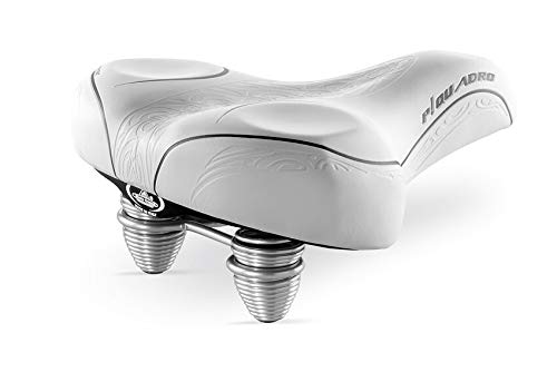 Selle Montegrappa Siodełko rowerowe Citiy skóra kobiety mężczyźni do CITYRAD BEACHCRUISER rower holenderski w stylu vintage retro look XC 1700 P! Quadro kolor: biały - Made in Italy