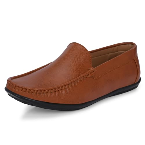 Image of Centrino Loafers Shoes for Man | Stylish Slip-On Casual Shoes for Men | Cushioned Insole | Lightweight Comfortable | Hand-Stitched Premium Moccasin Design | Mens Loafer Shoes for Office (8242)