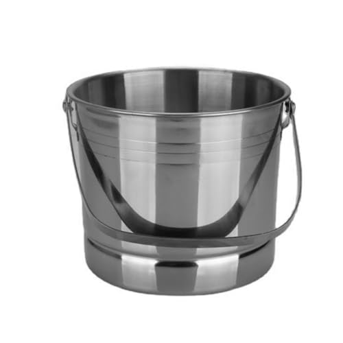MUELODSIC Secchiello Portaghiaccio in Acciaio Resistente Portatile per Bevande e Vino Accessorio Bar e Ktv Elegante e Pratico Senza Coperchio Design Liscio e Facile da Pulire