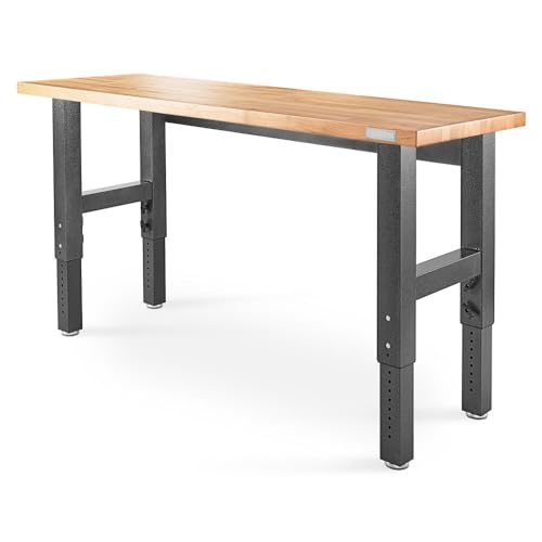 Gladiator 6' Adjustable Height Hardwood Workbench, GAWB06HW