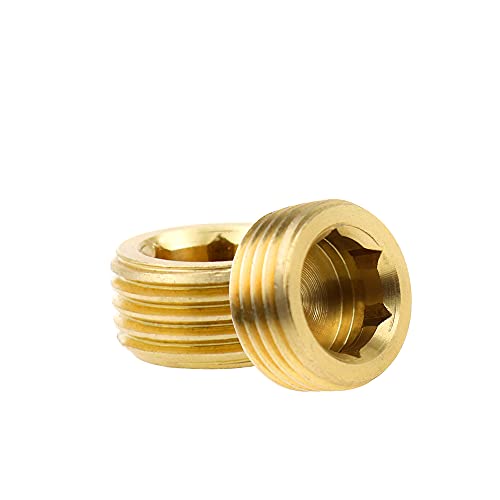 4 Stück Messing Rohr Zubehör Sechskantzähler Stecker Rohr Stopfen Kupplung Adapter 1/2 Zoll G Stecker Rohradapter (Innensechskant | Außengewinde) - Image 6