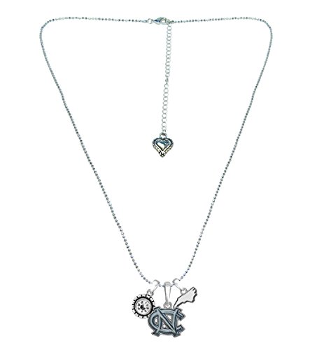 Sports Accessory Store North Carolina Home Sweet Home Silver Crystal Necklace Jewelry Gift UNC