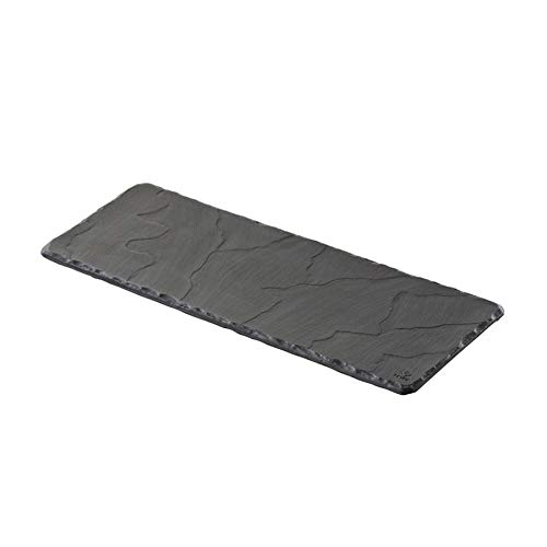 Revol BB341 Basalt Trays Rectangular Slate Effect 11 x 30cm, Black