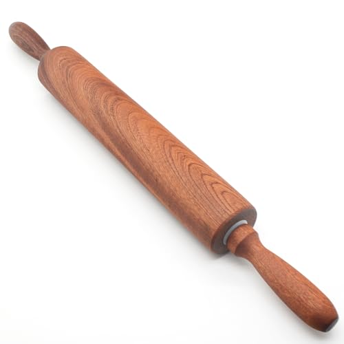 Comparison: Best Wood For Rolling Pin 10 TUSIWIT Classic Sapele Wooden Rolling Pin With Handles,Wood Baking Roller (17''L x 1.77"W)