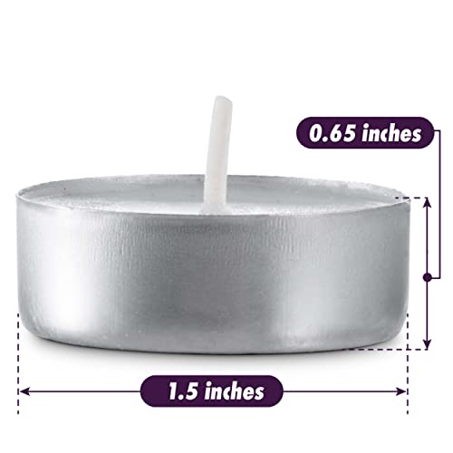 Image of MontoPack Unscented Tea Lights Candles in Bulk | 400 White, Smokeless, Dripless & Long Lasting Paraffin Tea Candles | Small Votive Mini Tealight Candles for Home, Pool, Shabbat, Weddings & Emergencies