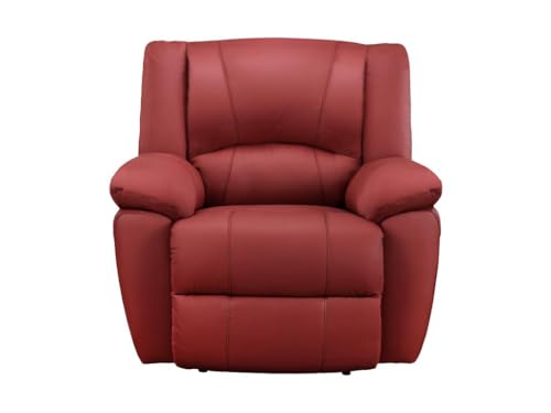 Vente-unique-Relaxsessel Fernsehsessel - Leder - Rot - Aroma – Bild 5