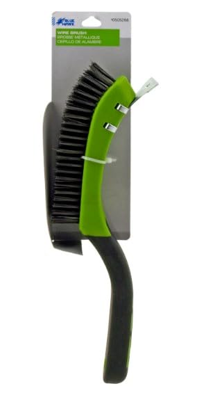 Blue Hawk Steel and ABS Plastic Wire Brush, 13.13 x 1.88 Inch, Blue, 4 x 22 Rows