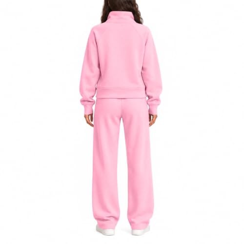 Women Track Suits 2 Piece Set Lightweight Fleece Palazoo Pullover - image 4