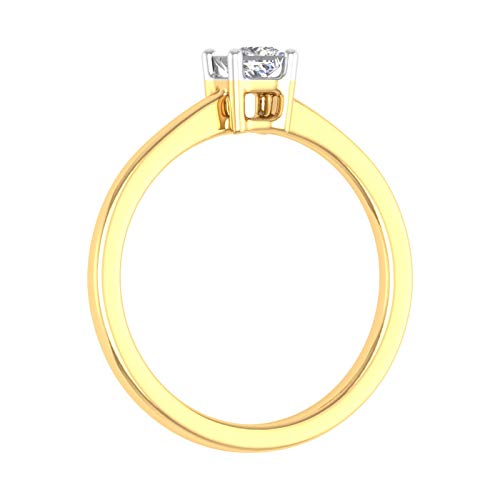 1/4 Carat 4-Prong Set Princess Cut Diamond Solitaire Engagement Ring Band in 14K Gold3