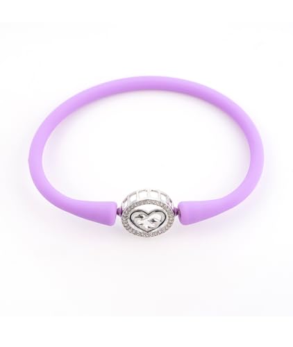 Image of Sterling Silver 925 Bracelet for Women, Rhodium Polished, Silicon Band, Everyday Wear