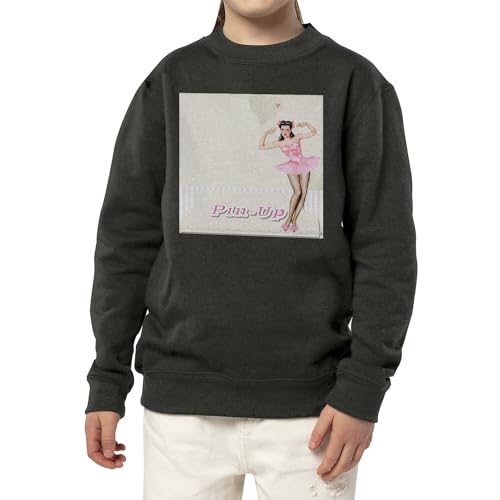 Sweatshirt enfant rose vintage d'exception avec motif pin up rétro de Fabulous