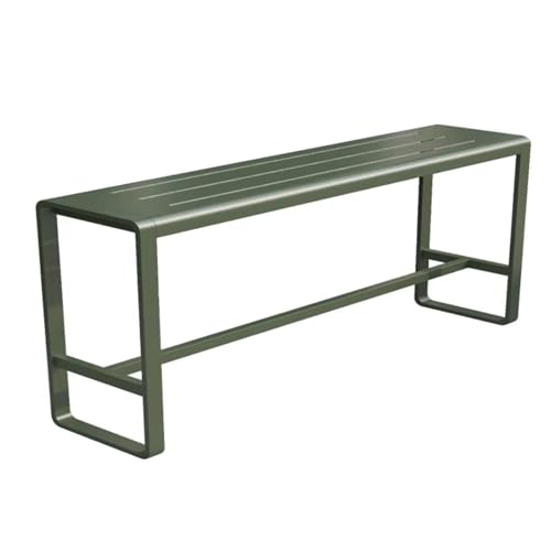 Mesa de pub de hierro forjado para exteriores, impermeable, resistente al sol, resistente, bordes redondeados, mesa de comedor para el hogar, cocina, comedor, bistró
