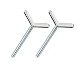 BOMI Treppenschutzgitter Spindel aus Metall | 2 Stück in Silber | Y-Adapter für Treppengeländer | Zubehör Türschutzgitter für Treppen Geländer | Einfache Befestigung für Baby Schutzgitter