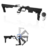 VR Gun Stock Stock for Quest 3/3S & Meta Quest 3,Adjustable & Foldable Design,Rapid REL0AD System,Real-Time Crosshair,Nylon Aluminum Construction-Right