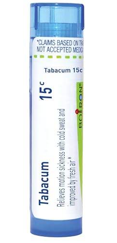 Boiron Tabacum 15C for Motion Sickness with Cold Sweat & Improved by Fresh Air - 80 Pellets - image 1