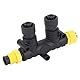 MultiPort T-Stecker für NMEA 2000, 2 Ports T-Stecker T-Stecker Bootszubehör IP67 Stabile Verbindung aus Hochwertigem ABS-Material mit 5-poligem Stecker für Lowrance Simrad B G