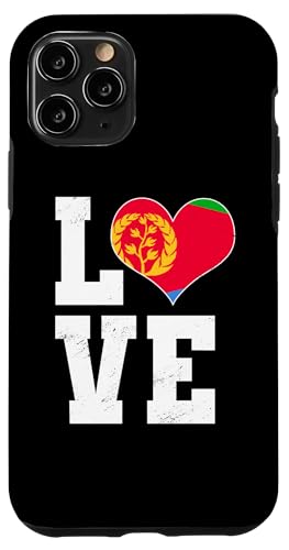 Love Eritrea Flag Heart Eritrean Pride�f�U�C�� �X�}�z�P�[�X iPhone 11 Pro �p