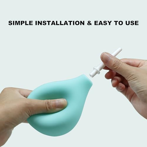 Image of TopQuaFocus 8oz Enema Bulb Kit Anal and Vaginal Douche Bulb for Men Flushing System Enemas Silicone Bulb 4 Replaceable Tips (Green, 224ml) (Pack of 2)