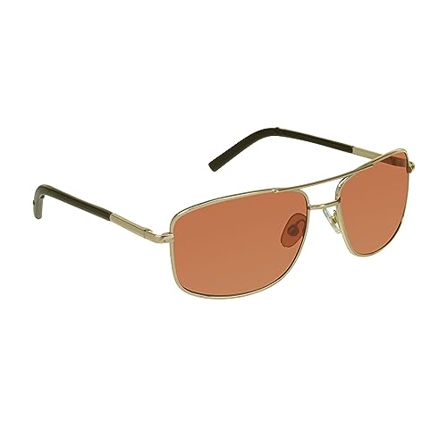Image of proSPORT Blue Light Blocking Sunglasses - HD Copper Amber Metal Aviator Reduce Eye Strain Better Sleep
