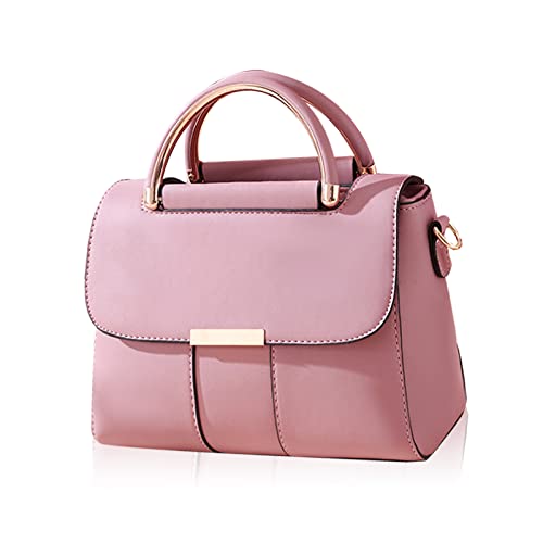 Borsa a tracolla per Donna Elegante Borsetta Ragazza a Spalla PU Pelle Telefono Pochette Borsello Phone Crossbody Bag Cellulare Portafogli Viaggio a Rosa