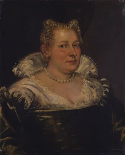 Portrait d'une dame en buste longueur Tintoretto : Sublimez votre Salon avec ce Tableau Toile