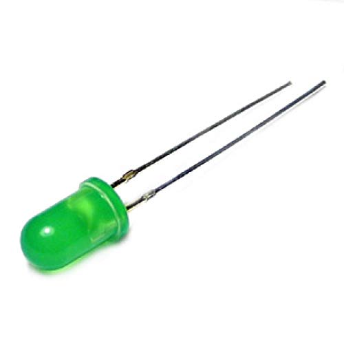 E-Projects B-0001-A01 LED verdes difusos, lente verde, luz verde, 0.197 in (paquete de 25)