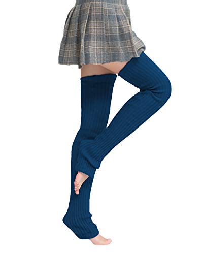 Image of Thigh Highs Leg Warmers for Women Over Knee High Crochet Extra Long Socks