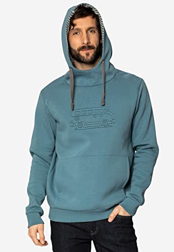 ELKLINE Herren Hoodie Lake Van mit VW-Bulli Stick 1031085, Farbe:ashblue, Größe:XXL