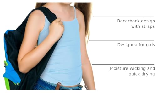 Image of Geyoga 6 /8 Pcs Girls Tank Top Sleeveless Racer Back Top Camisole Cami Undershirts