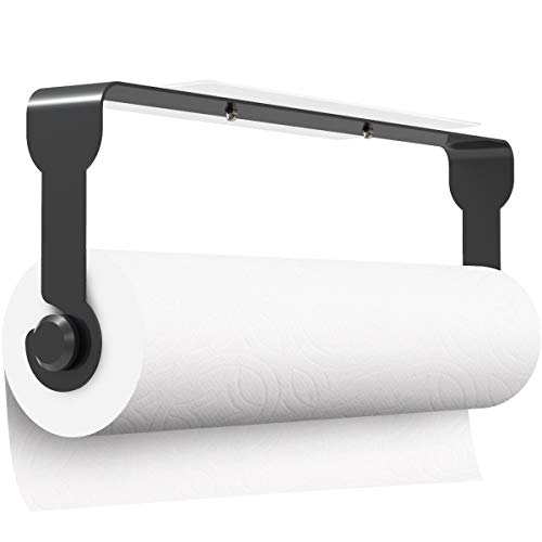 Produktbild von Küchenrollenhalter Holz Küchenrollenhalter Schwarz Ohne Bohren, Papierrollenhalter Für Küche Küchenrollenhalter Mit Sprühflasche