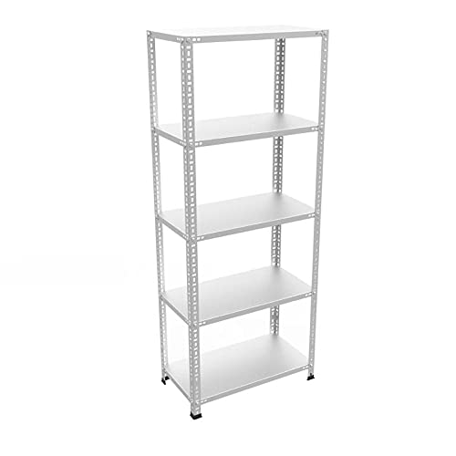 5 Katlı Galvaniz Çelik Raf - Depo, Arşiv, Kiler, Dosya, Market Rafı, Civatalı Raf Sistemi 43x60 cm 200 cm 1.00 mm