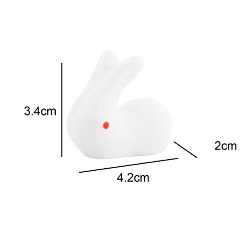 Bluecell 8 pcs Mini Cute Rabbit Ceramic Chopsticks Stand Rest Rack Spoon Fork Knife Holder (Rabbit style 2)