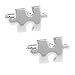 Lieson Bouton de Manchette Homme Personnalisé, Boutons de Manchette Argent Classique Élégant Puzzle