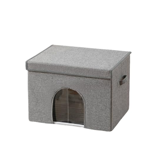 Wnbsiue猫暑さ対策夏ペットハウス猫エアコンハウスポータブル猫冷却アーティファクト犬ペットベッド猫ベッド冷感シーツ新しい内部防水ペット防寒マット猫舎犬小屋ペットテント熱中症暑さ対策中小型犬洗濯可能耐久性防水折りたたみ可能再利用可能 (ダークグレー)