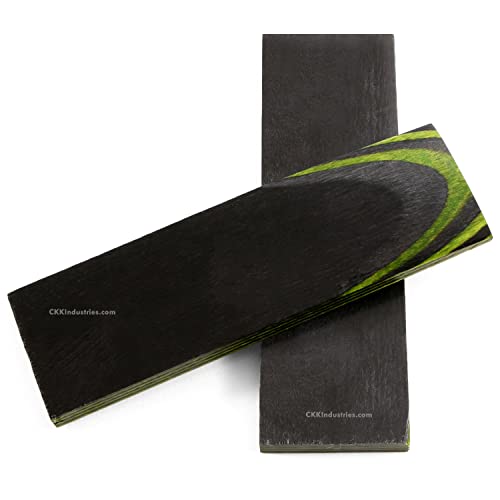 EZSMITH Dymalux Handle Scale Set - (Layered) - (Green Hornet) - (Natural/Green) - (5.0 x 1.5 x 0.250) - Custom Handle Material
