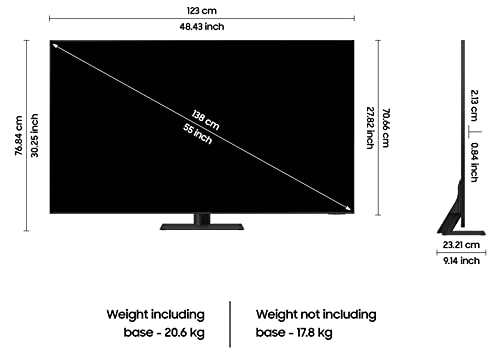 Image of Samsung 138 cm (55 inches) 4K Ultra HD Smart Neo QLED TV QA55QN95CAKLXL (Slate Black)