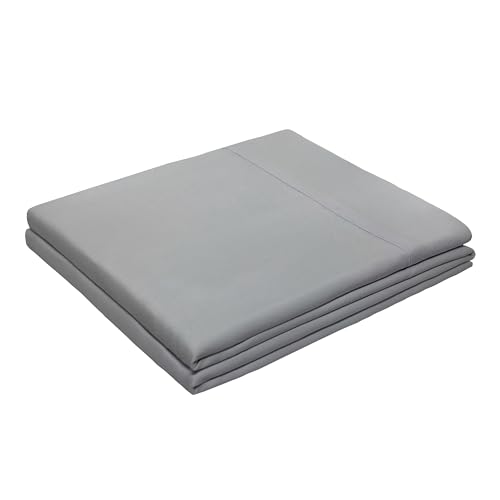 HBHLFZ Full Flat Sheet - Ultra Soft Polyester Top Sheet - Hotel Quality Bed Sheets - Comfortable Wrinkle-Free - Easy to Care for - 1 Full Flat Sheet Only(Full,Gray)