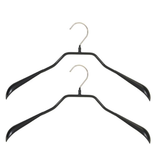 マワ すべり落ちない MAWAハンガー スーツ コート用 ボディーフォーム(38) 2本組 ブラック