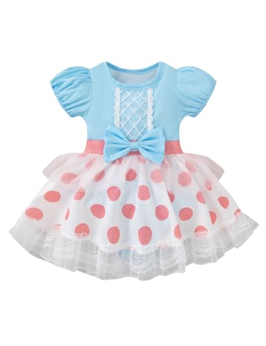 Yruiz Little Baby Girl Halloween Princess Costume Dress Fancy Party Dress Up Outfit Birthday Clothes18-24 Months White
