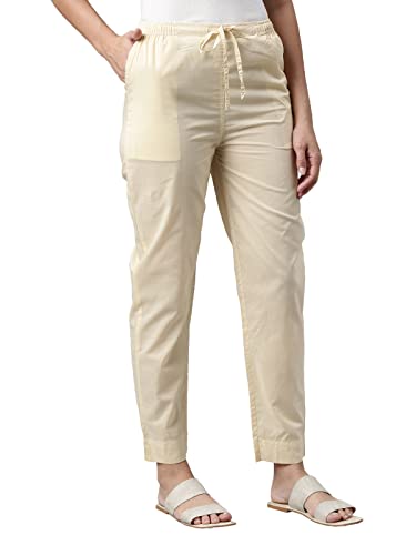 Image of GO COLORS Soft Cotton Pant Full Length for Women| Breathable, Mid Rise
