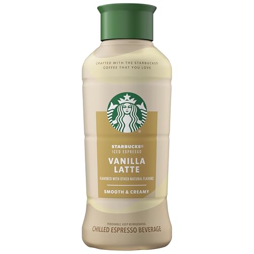 Starbucks Iced Espresso Vanilla Latte Coffee, 40 Fl Oz Bottle, Naturally Flavored Chilled Espresso Beverage