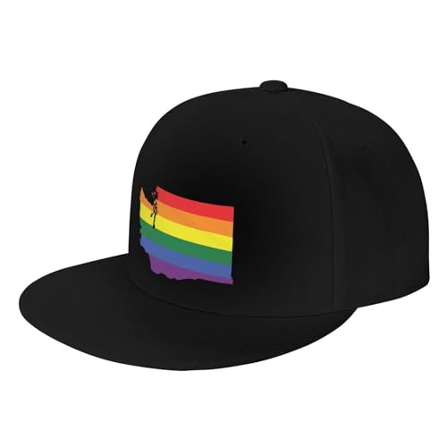Washington State LGBT Pride Outdoor Baseball Hat Flat Hat2