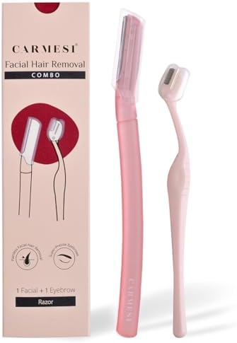 Amazon.com: Carmesi Facial Hair Removal Combo with Face Razor + Eyebrow ...