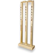 CBB Cricket Wicket Stumps Multi-Surface Placement with Wood Base