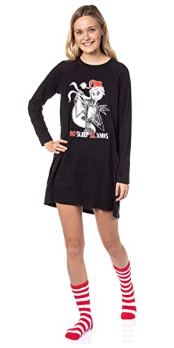 Chemise de nuit Jack Skellington avec chaussettes Femme L'Étrange Noël de Monsieur Jack