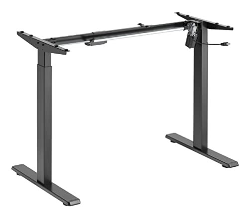Image of JIN OFFICE Zenith Electric Height Adjustable Desk Frame| Standing Desk with 100 Kg Wt. Capacity & 3 Year Warranty| Sit Stand Table with 3 Memory Preset| Ergonomic Table for Home| Black Frame Only
