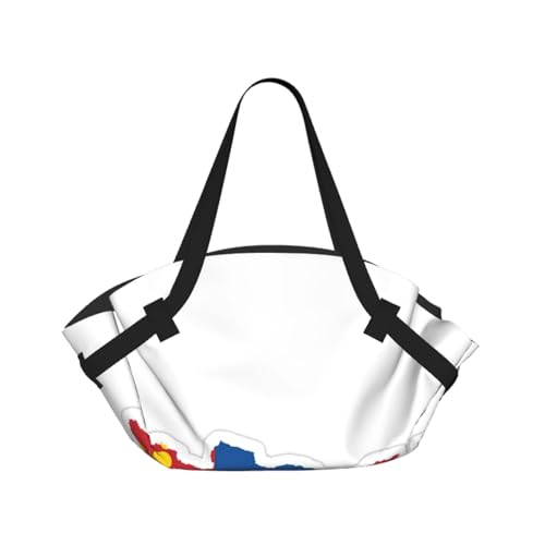 Sac de voyage pliable imprimé mongol convertible en tapis de sol étanche