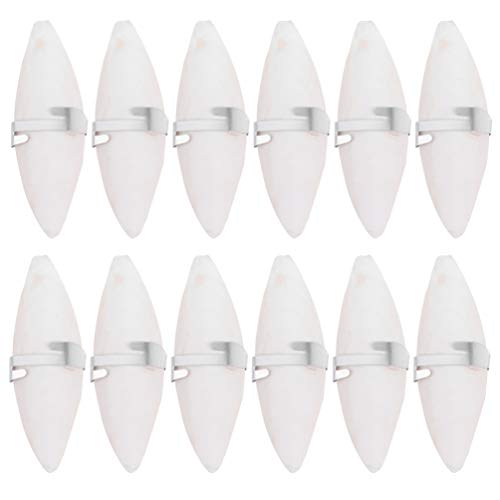 12pcs Bird Cuttlebone for Parakeets Natural Cuddle Bone with Metal Holder Chewing Cuttlefish Bone for Sharp Beaks Natural Birds Suitable for Parrot Cockatiels White