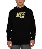 UFC Mens 248 Two Title Fights Hoodie Sweatshirt, Black, X-Large